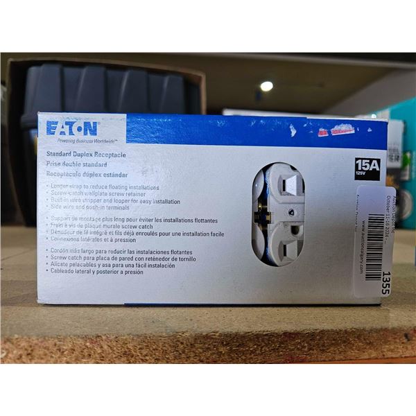 EATON Standard Duplex Receptacle, Price double standard 10PC, White 270W
