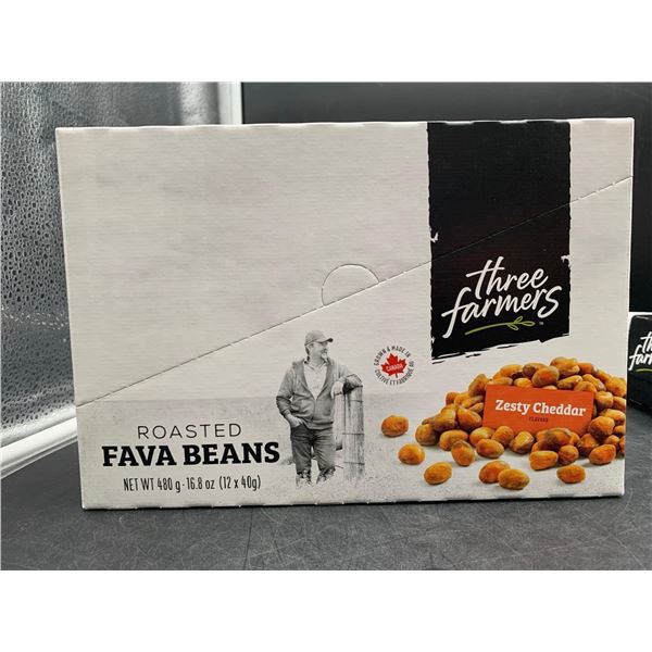 Three Farmers – Roasted Fava Beans, Zesty Cheddar Net WT 480g x 16.8oz (12 x 40g)