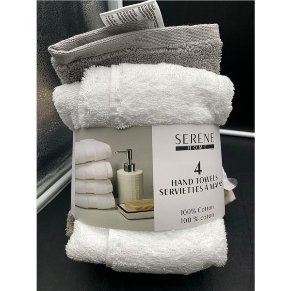 Serene Home Hand Towels 100% Cotton 4pc
