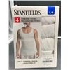 Image 1 : Stanfield's Athletic Tanks 100% Combed Cotton  4pc Size: L/G
