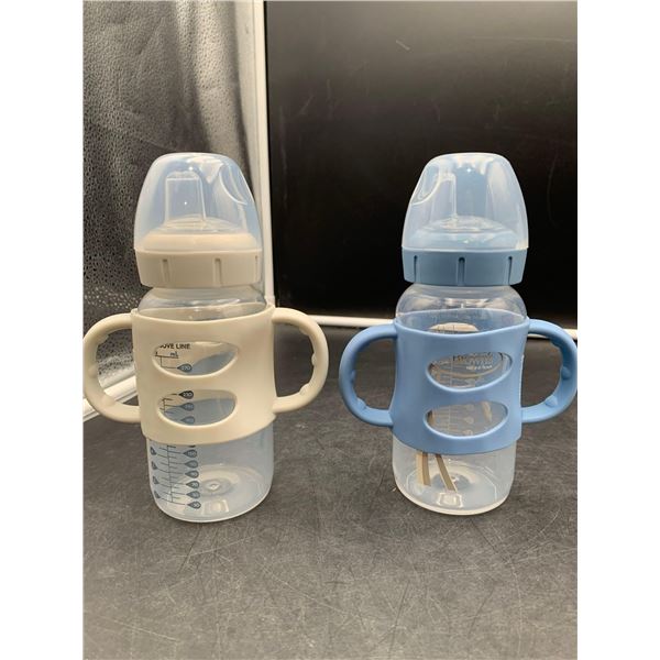 Dr Brown's White/ Blue Sippy Cups for Kids Set of 2 - can hold up to 270mL