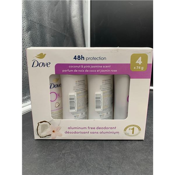 Dove Aluminum Free 48 Hour Protection Women's Deodorant 4x74g