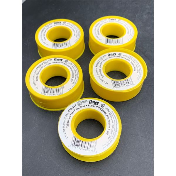 Lot of 5 Oatey PTFE Teflon Tape - 1/2"x260" per roll