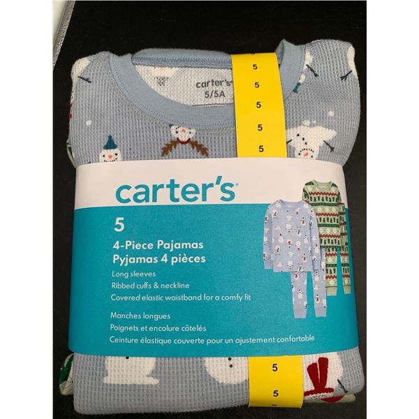 Carter's 4 Pc Christmas Jammies Set - Size 5