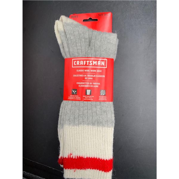 Craftsman Classic Wool Work Socks 3pk (size 10-13)