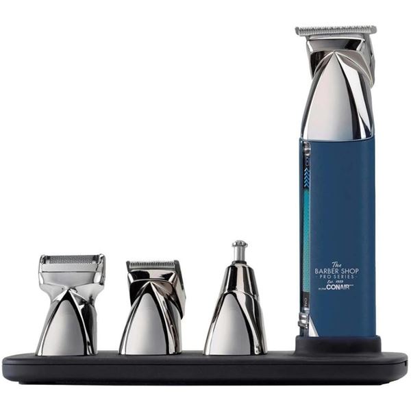 Conair The Barber Shop -Pro Metal Multi Trimmer, All-in-One Metal Groomer with Interchangeable Magne