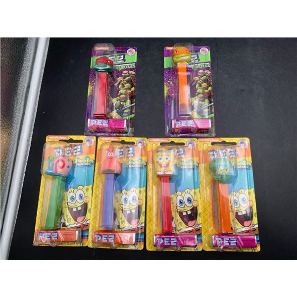 Lot of 6 Assorted Pez Candy Dispensers