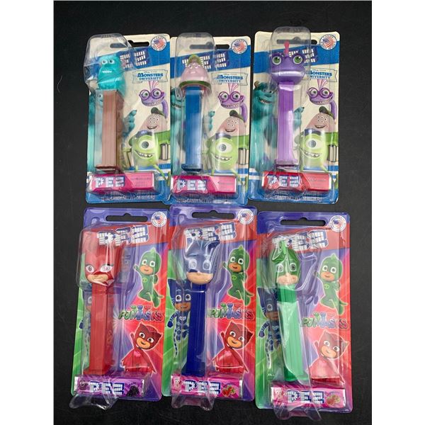 Lot of 6 Assorted Pez Candy Dispensers