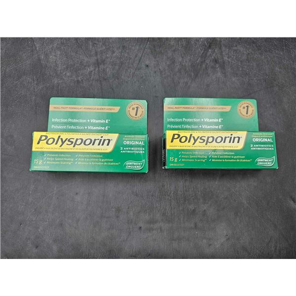 Polysporin Original 2 Antibiotics Infection + Vitamin E 15g Lot of 2