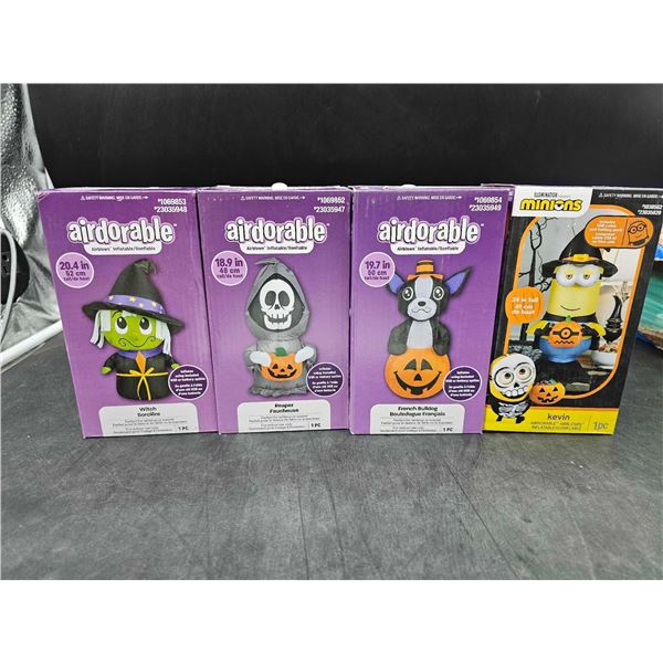 Lot of 4 Airdorable Halloween Inflatable Decorations