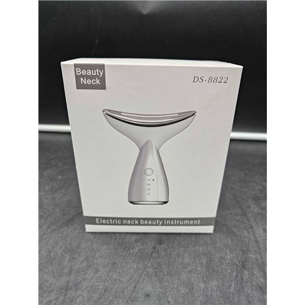 EMS Face Neck Beauty Device 45℃ Hot Compress Vibration Neck Massager LED Photon Therapy Ski