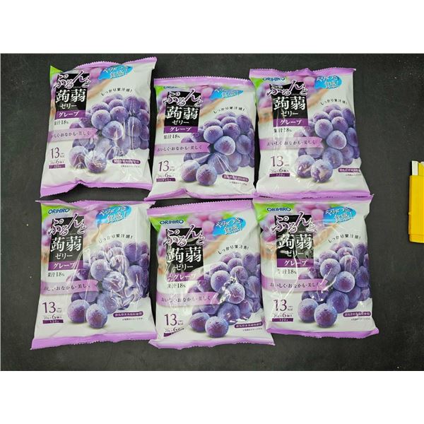 JP ORIHIRO Pouch Konnyaku Grape Jelly 6x (6x20g)