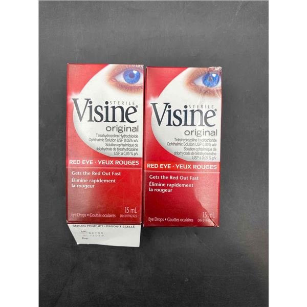 Sterile Visine Original Eye Drops Lot of 2