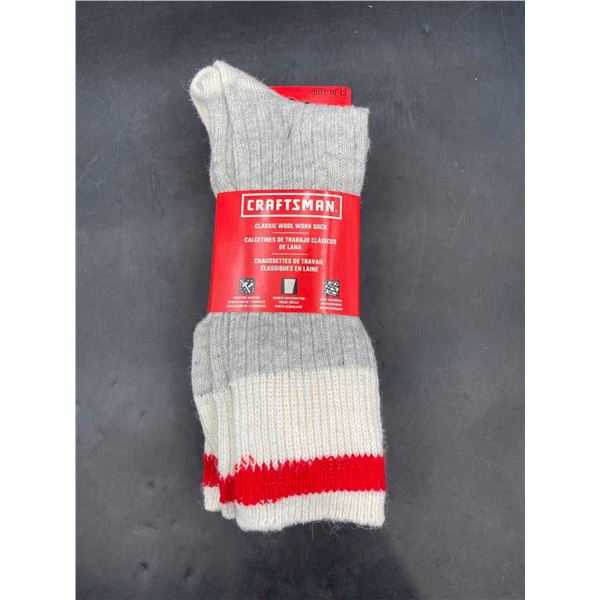 Craftsman Classic Wool Work Socks 3pk (size 10-13)