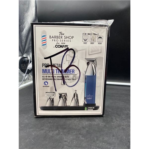 Conair The Barber Shop -Pro Metal Multi Trimmer, All-in-One Metal Groomer with Interchangeable Magne