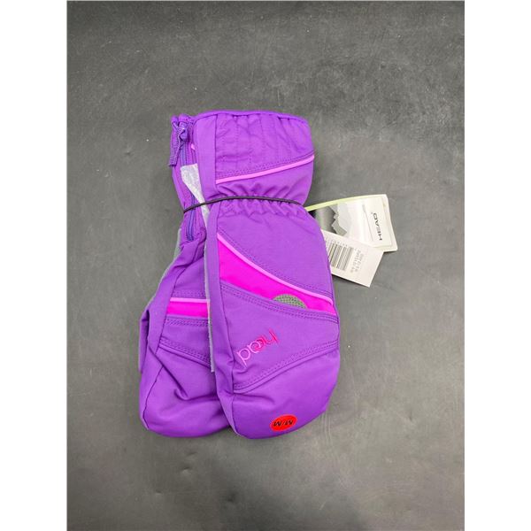 Head Children's Mittens - Purple & Pink