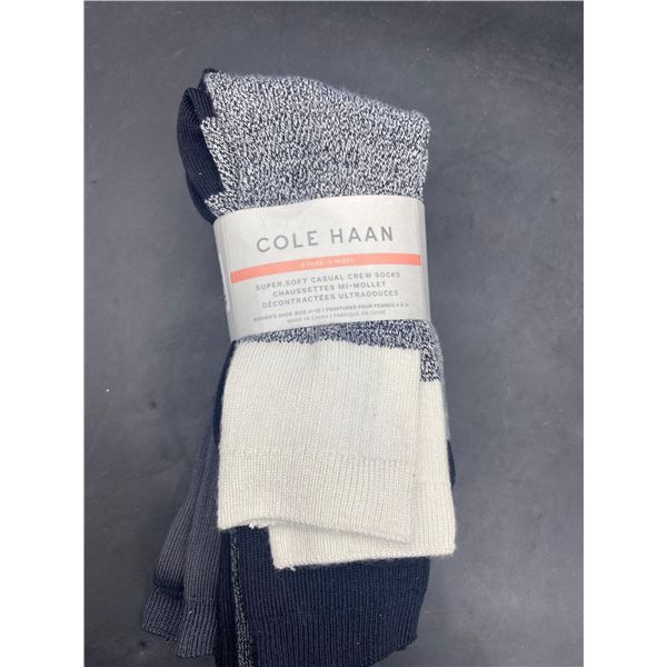 Cole Haan Super Soft Casual Crew Socks - 6 Pair  - Women's Size 4-10