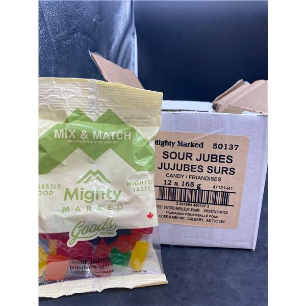 Mighty Marked Sour Jubes Candies 12x165g