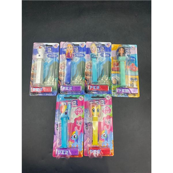 Lot of 6 Assorted Pez Candy Dispensers