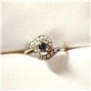 Image 1 : Silver Sapphire Ring (~Size 5.75)(Ring is resizable for $40) (~length 0 inches), Suggested Retail Va