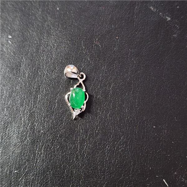 Silver Green Onlyx Pendant, Suggested Retail Value $50
