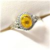 Image 3 : Silver Amber Ring (~Size 7.5)(Ring is resizable for $40), Suggested Retail Value $80