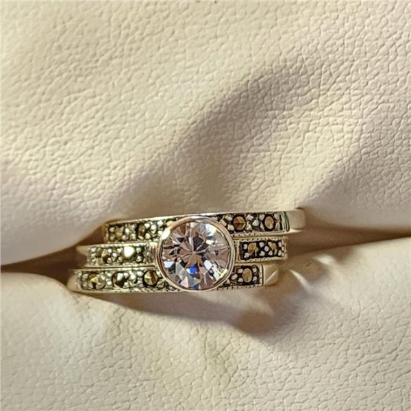 Silver Marcasite Sets (~Size 7)(Ring is resizable for $40), Suggested Retail Value $150
