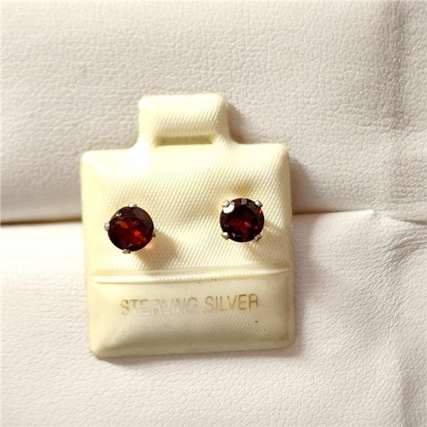 Silver Garnet Earrings, Suggested Retail Value $80