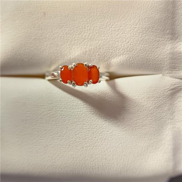 Silver Agate Ring (~Size 7)(Ring is resizable for $40) (~length 0 inches), Suggested Retail Value $6