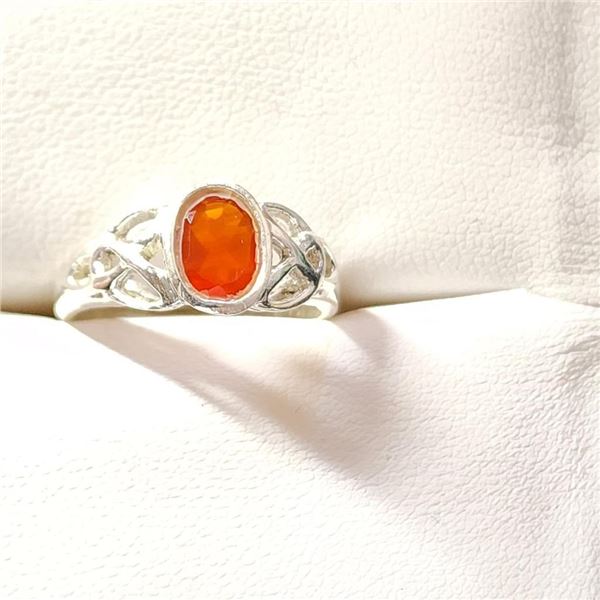 Silver Agate Ring (~Size 7)(Ring is resizable for $40) (~length 0 inches), Suggested Retail Value $8