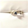 Image 1 : Silver Sapphire Ring (~Size 6.75)(Ring is resizable for $40) (~length 0 inches) (~weight 4.16g), Sug