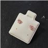 Image 3 : 9K Yellow Gold Pink Cz Earrings (~Size 0) (~length 0 inches), Suggested Retail Value $80