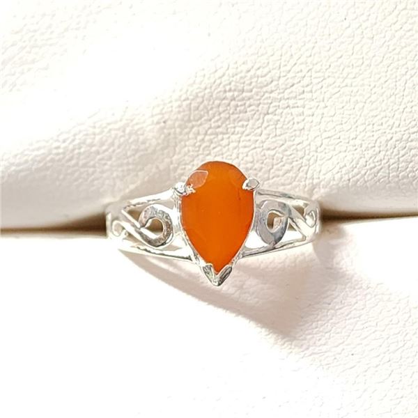 Silver Agate Ring (~Size 7)(Ring is resizable for $40) (~length 0 inches), Suggested Retail Value $7