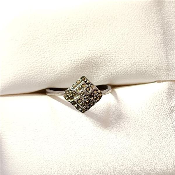 Silver Marcasite Ring (~Size 7.5)(Ring is resizable for $40) (~length 0 inches), Suggested Retail Va