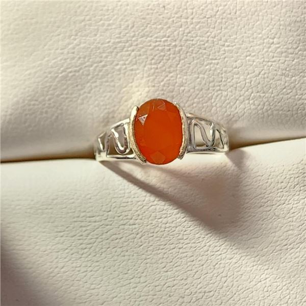 Silver Agate Ring (~Size 7)(Ring is resizable for $40) (~length 0 inches), Suggested Retail Value $8
