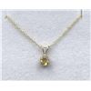 Image 1 : 10KT Yellow Gold Natural Citrine (0.73ct) and Natural White Sapphire Pendant With Gold Plated Sterli