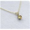 Image 3 : 10KT Yellow Gold Natural Citrine (0.73ct) and Natural White Sapphire Pendant With Gold Plated Sterli