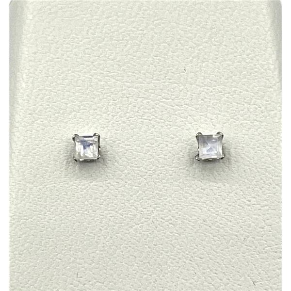 10KT White Gold Natural Moonstone (0.22ct) Earring, W/A $425.00.