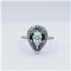 Image 2 : Sterling Silver Natural Mystic Quartz (4ct) with CZ (0.20ct) Ring, Size 6. W/A $940.00.