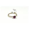 Image 1 : 10KT Yellow Gold Natural Enhanced Ruby (0.60ct) Ring, Size 6.25, W/A $705.00. Ruby is the birthstone