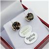 Image 3 : Sterling Silver Natural Smoky Topaz Earrings, Retail $250.00.