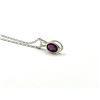 Image 1 : Sterling Silver Natural Garnet Pendant With Sterling Silver Chain, Retail $300.00. Garnet is the bir