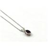 Image 2 : Sterling Silver Natural Garnet Pendant With Sterling Silver Chain, Retail $300.00. Garnet is the bir