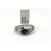 Image 2 : Sterling Silver Natural Enhanced Ruby (1ct) with CZ (0.45ct) Ring, Size 7.25, W/A $540.00. Ruby is t