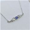 Image 2 : Sterling Silver Natural Tanzanite (0.30ct) with CZ (0.16ct) Necklace, W/A $665.00. Tanzanite is the 