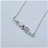 Image 4 : Sterling Silver Natural Tanzanite (0.30ct) with CZ (0.16ct) Necklace, W/A $665.00. Tanzanite is the 