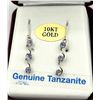 Image 1 : 10KT White Gold Natural Tanzanite Earring, Retail $300.00. Tanzanite is the birthstone for December.