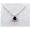 Image 1 : 10KT Yellow Gold Natural Garnet (1.4ct) Pendant With Gold Plated Sterling Silver Chain, W/A $370.00.