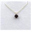 Image 2 : 10KT Yellow Gold Natural Garnet (1.4ct) Pendant With Gold Plated Sterling Silver Chain, W/A $370.00.