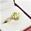 Image 2 : Gold Plated Sterling Silver Natural Peridot (0.57ct) Ring, Size 7, W/A $470.00. Peridot is the birth